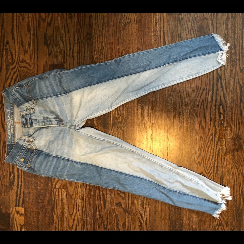 Color block jeans